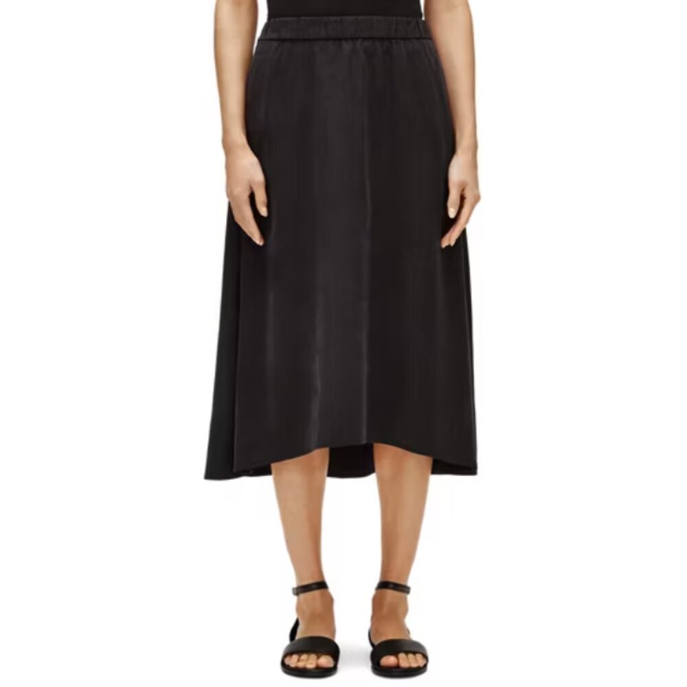 Eileen Fisher Sandwashed Tencel A-Line Skirt